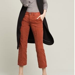 Anthropologie pilcro corduroy slim crop  size 27